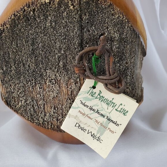Boundry Line Rustic Handcrafted Wood Fence Post Vase 9" Dixie Wajdic, Montana - Picture 2 of 13